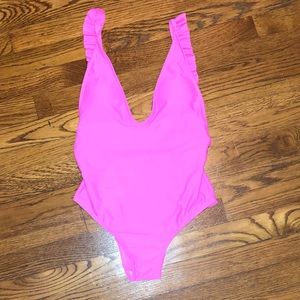 One piece hot pink swim suit. never worn